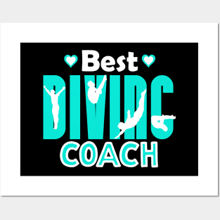 Best Diving Coach Springboard Diving Instructor Gift Posters and Art